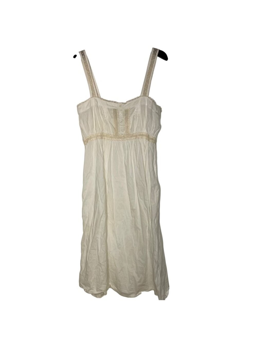 Laura Ashley VTG Lace Babydoll Midi Dress Nightgown Sz XL Cottage Country Modest
